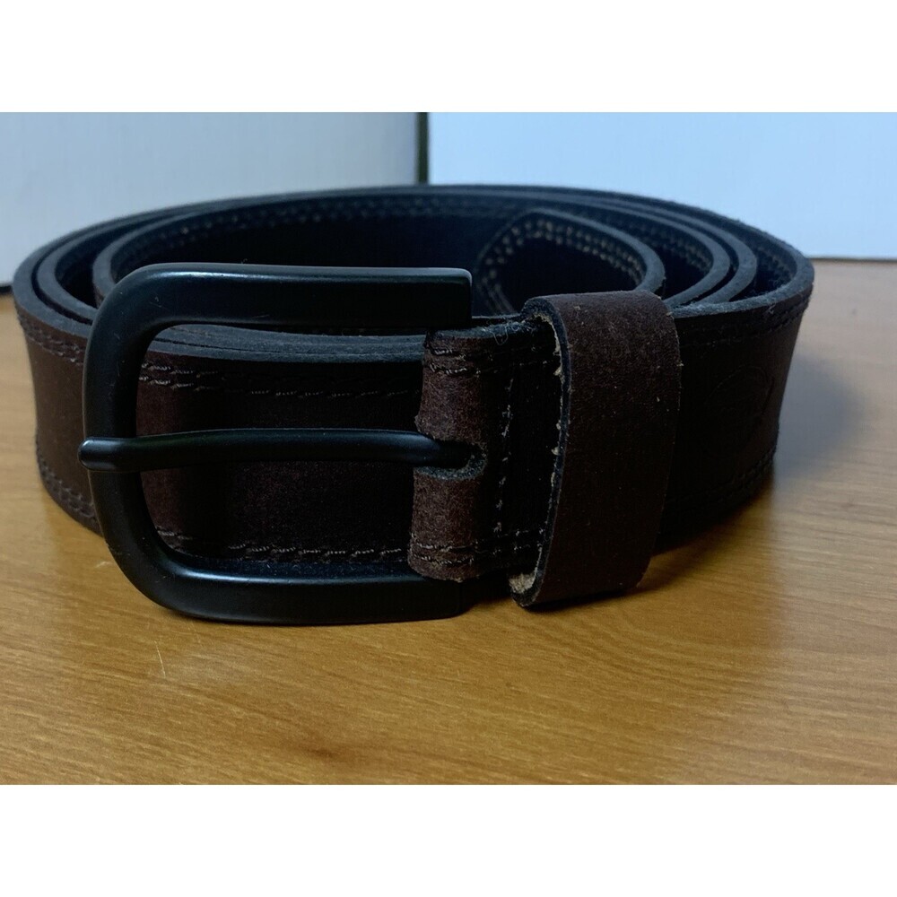 Dickies Brown Leather Men’s Belt Black Buckle Size 52”